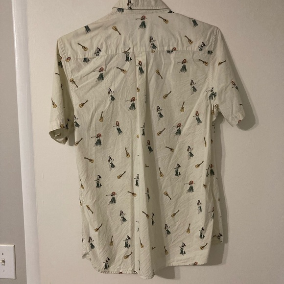 ASOS Men’s White Hawaiian Printed Shirt Size Medium - Picture 3 of 3